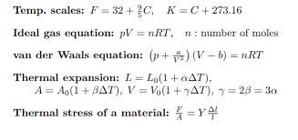 Heat And Temperature Physics Formulas Physics Formulas List Physics