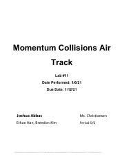 When both batch_size and batch_sampler are none (default value for batch_sampler is already none), automatic batching is disabled. Copy Of Copy Of Copy Of Airtrackse Pdf Momentum Collisions Air Track Lab 11 Date Performed Due Date Joshua Abbas U200b Ms Christiansen Ethan Han Brendon Course Hero