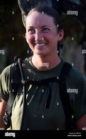 U.S. Marine 1st Lt. Kelly Humphrey, an Exercise Kowari participant, smiles  for a photo at Daly River region, Northern Territory, Australia,