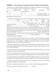 It helps a person to take a declaration under oath. Https Www Soolegal Com Roar Format Of Certificate U S 65b Of Indian Evidence Act To Prove Electronic Evidence