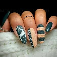 Textured Winter Nail Design Nail Designs Festival Nails Christmas Nails Winter Nail Designs