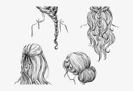 This tutorial shows how to draw female hair with three different hairstyle variations including natural looking, straight and curly hair. Drawn Braid Hand Drawn Braided Hairstyles How To Draw Different Hairstyles 640x480 Png Download Pngkit