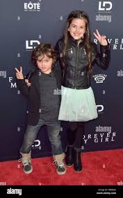 Joshua Taylor Fortson and his sister Abby Ryder Fortson attend the ...