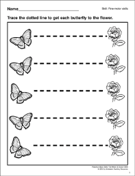 tracing horizontal lines preschool basic skills fine motor printable skills sheets