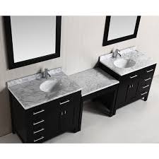 Try some of these 55 best diy makeup vanity table ideas and plans that will be the best alternative to modern and expensive makeup vanity tables. Design Element 102 Inch Espresso Marble Top Bathroom Vanity With Makeup Table And Bench Seat Overstock 9563851