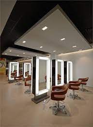Grands Miroirs Illumines Salon De Coiffeur Professionnel Mobilier Salon De Coiffure Decoration Salon De Coiffure Interieur De Salon De Beaute