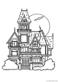 Haunted house coloring page house colouring pages halloween. Haunted House Coloring Pages Castle Coloring4free Coloring4free Com