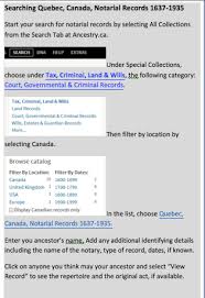 Create a high quality document online now! 10 Things To Know About Quebec Notarial Records Ancestry Corporate
