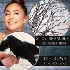 Amazon.com: Factory Direct Craft Spooky Artificial Branches with Crows  Display Kit