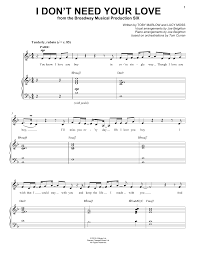 I Don T Need Your Love From Six The Musical In 2020 Sheet Music Notes Sheet Music Music Notes