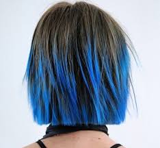 Short Choppy Haircut With Blue Balayage In 2020 Short Ombre Hair Short Choppy Haircuts Choppy Haircuts