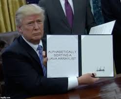 This method will sort the elements (country names) of the arraylist using natural ordering (alphabetically in ascending order). Meme Overflow On Twitter Alphabetically Sorting A Java Arraylist Https T Co Yywrz6eoaq Sorting Arrays Alphabetical Arraylist Java
