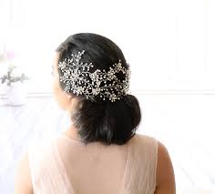 Crystal Bridal Hair Vine Headpiece Rhinestone Hair Accessory Etsy