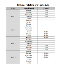 These will alternate between other crews, also known as teams, for a full 24/7 operation. Schedule Template Planner Template Free