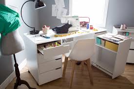 Amazon Com South Shore Crea Sewing Craft Table On Wheels Pure White Craft Table Sewing Craft Table Sewing Table