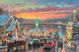The Lights Of Christmastown The Thomas Kinkade Company Thomas Kinkade Christmas Kinkade Paintings Thomas Kinkade Art