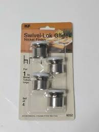Chair glides attach to the bottoms of chair legs. Swivel Lok Metal Tubular Chair Glides 1 In Legs Franklin Nickel Finish 6052 Ebay