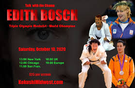 Bosch was double world junior champion. Edith Bosch Zoom Clinic 12pm Kokushi Midwest Judo Facebook