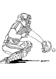 Baseball Catcher Coloring Page In 2020 Baseball Coloring Pages Sports Coloring Pages Coloring Pictures
