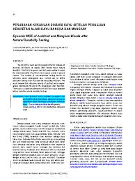 Check spelling or type a new query. Pdf Perubahan Kekakuan Dinamis Kayu Setelah Pengujian Keawetan Alami Kayu Nangka Dan Mangium Istie Rahayu Academia Edu