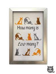 Check spelling or type a new query. Cat Cross Stitch Pattern How Many Is Too Many Cats Cat Etsy In 2021 Cat Cross Stitch Pattern Cross Stitch Patterns Cat Cross Stitches
