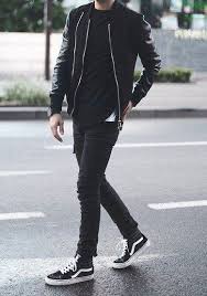 Black Bomber Jacket Outfits Men S The Style Conscious Man S Guide To Bomber Jacket Mens Outfits Mens Fashion Edgy Sneakers Men Fashion