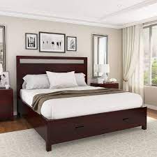 Anniston Transitional Style Solid Mahogany Wood Storage Platform Bed Bedroom Design Bedroom Sets Bedroom Interior