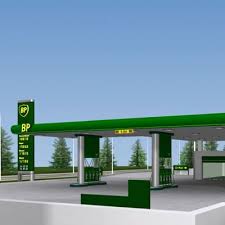 Bp Gas Station 3d Model In 2020 Bp Gas Gas Station Filling Station