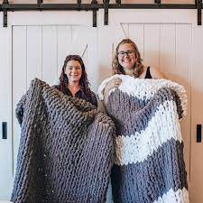 See more ideas about arm knitting, knitted blankets, finger knitting. New Chunky Knit Blanket Workshops Perfect For Fall Charlotte Nc Wine Design