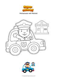 Polizeiauto ausmalbilder zum ausdrucken / polizei 1 ausmalbilder. Ausmalbild Polizeiauto Mit Polizist Supercolored Com