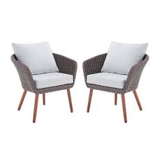 Athens All Weather Wicker Patio Chairs In Brown Set Of 2 Bed Bath Beyond Wicker Patio Chairs Lounge Chair Outdoor Alaterre Furniture