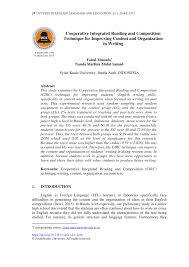 Learn to read and memorize the qur'an, the yanbu'a method Pdf Cooperative Integrated Reading And Composition Technique For Improving Content And Organization In Writing