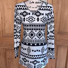 Nwt S Llr B W Aztec Elizabeth Tunic Sweater Nwt
