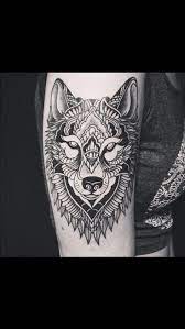Wolf Tattoo Mandala Style Tribal Wolf Tattoo Tattoos Wolf Tattoos
