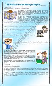 Have you already written to john? Ten Practical Tips For Writing In English Esl Worksheet By Dianac4