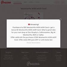 Bonus 5 Woolworths Wish Egift Card For Every 50 Woolworths Wish Egift Card Prezzee 9 1 Limit 2 Per Customer Egift Card Cards Wish