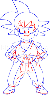 How to draw gogeta super saiyan 4 from dragon ball gt : How To Draw Son Goku Step By Step Drawing Guide By Dawn Dragoart Com