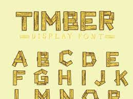 Timber Display Font Display Fonts Font Display