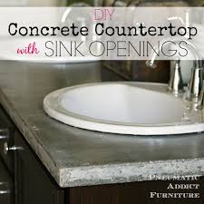 diy concrete countertop with sink