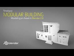 Timelapse Modeling A Modular Building Asset Blender 2 8 Youtube Blender Tutorial Blender Blender Models