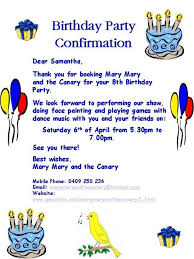 Sample Invitation Letter For Birthday Party Ulang Tahun Undangan Kartu