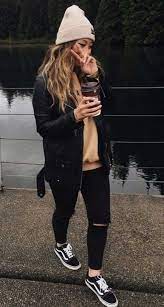 20 Outfits With Vans Casual Winter Outfits Casual Fall Outfits Sweatshirt Outfit