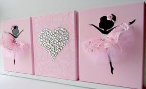 Ballerinas And Heart Nursery Wall Art In Pink And White Girls Room Decor Ballerina Wall Art Ballerina Decor Ballerina Nursery
