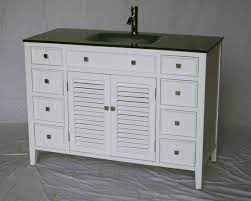 Glass vanities bring a genuine contemporary feel to your bathroom. 48 Inch Bathroom Vanity Glass Top Beach Style White S112848w