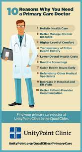 They diagnose and treat a wide range of acute and chronic illnesses. 10 Reasons Why You Need A Primary Care Doctor Unitypoint