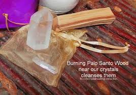 Cleansing Crystals With Palo Santo Wood Palo Santo Wood Cleansing Crystals Energy Crystals