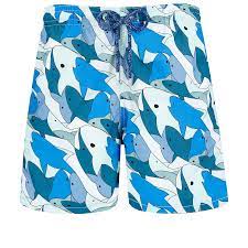 Men Swim Trunks Shark All Around | Vilebrequin Men Swimwear