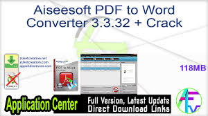 Quick and easy access right from your browser free pdf converter processes documents in word, excel, pdf, ppt and jpg. Aiseesoft Pdf To Word Converter 3 3 36 Patch Free Download