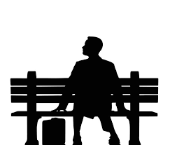 forrest gump silhouette sitting on bench travel mug by upbeat silhouette ausstellung hintergrund