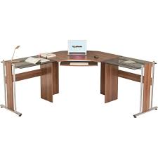 Check spelling or type a new query. Frigate Large Corner Desk With Glass Desktop Dark Walnut